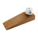 Mixed Floral Crackle Ceramic Wooden Door Stopper